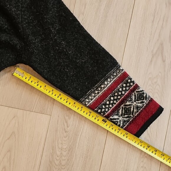 Vintage Cleo Nordic Wool Neuteral Cardigan Sweater Large - Picture 14 of 14